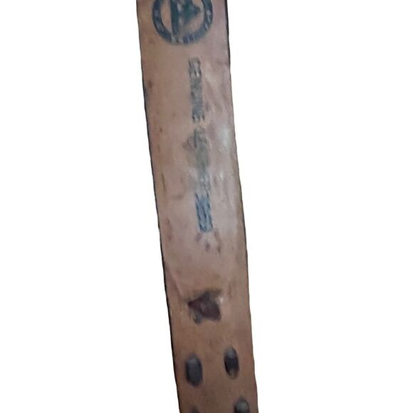 Creative Leather embossed brown leather vintage belt men’s waist 36 - Picture 6 of 11